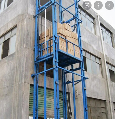 2000KG Commercial Cargo Lifts 5m Small Freight Elevator Single Rail