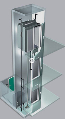 Machine Roomless MRL Hydraulic Elevator VVVF Drive 1000KG