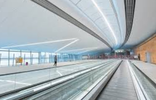 1000mm 0.5m/s Airport Moving Walkway FUJI Passenger Conveyor